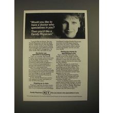 1987 American Academy of Family Physicians Ad - Specializes in You