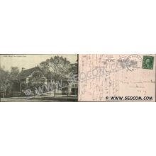 CT New London Postcard Public Library Street Scene ct_box4~2144