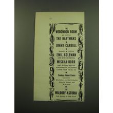 1949 The Waldorf-Astoria Hotel Ad - The Wedgwood Room at Supper The Hartmans