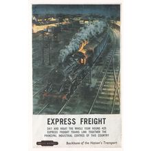 British Railways Express Freight Transport Poster Postcard