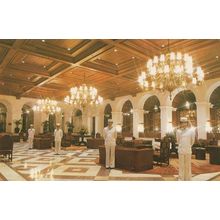 Row Of Waiters at Manila Hotel Philippine Airlines Postcard
