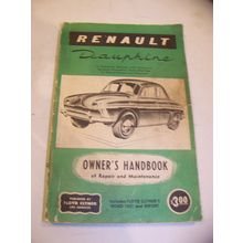 RENAULT DAUPHINE OWNER'S HANDBOOK REPAIR MAINTENANCE CLYMER C. 1958