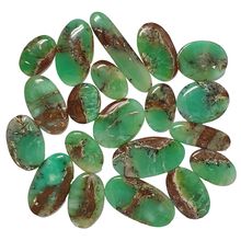 53533.0 One 20 Piece Lot of Assorted Sized Oval Australian Chrysoprase Cabochons