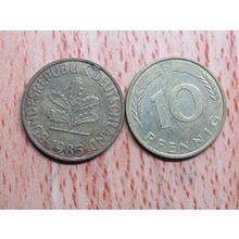 1985d 10 Pfennig Germany Coin