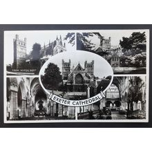 EXETER CATHEDRAL multi-view .. Devon postcard (Valentines)