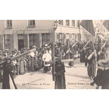Procession De Furnes Penitents Portant Croixants Belgium Old Postcard