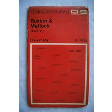 1967 OS 1" map Sheet 111 Buxton and Matlock