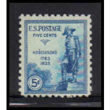 734 5c General Kosciuzko Barely Clears MNH O4050