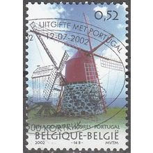Belgique 2002 Michel 3142 O Cote (2008) 1.20 € Ilha Do Faial Moulin à vent
