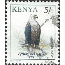 KENYA, BIRD, African Fish Eagle, Haliaeetus, blue-grey 1994, 5/-, #3