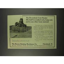 1913 Brownhoist Grab Bucket Ad - Fills Itself