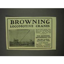 1913 Browning Locomotive Cranes Ad