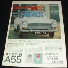 1959 Austin A55 Cambridge Mk II Car Ad, Comfort!!