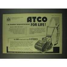 1959 Atco 14 and 17 inch 4-Stroke Mower Ad - A motor lawnmower for life!