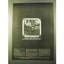 1970 Travelers Insurance Ad - Whoever Said