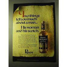 1970 Seagram's 100 Pipers Scotch Ad - Tell About a Man