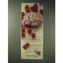 1989 Weight Watchers Raspberry Mousse Ad - Life's just a bowl of cherries