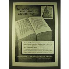 1936 The Prudential Insurance Company of America Ad
