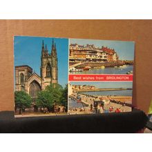 multiview, BRIDLINGTON, YORKSHIRE used postcard 1977 pm by Bamforth =