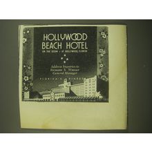1946 Hollywood Beach Hotel Ad - On the Ocean