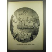 1950 The Bulletin Newspaper Ad - cartoon by Richard Decker - Gym