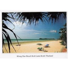 Klong Dao Beach Koh Lanta Krabi Thailand Postcard