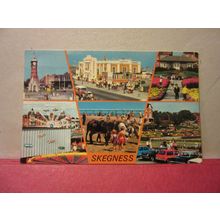 multiview, SKEGNESS, LINCOLNSHIRE used postcard Colourmaster 1983 postmark =