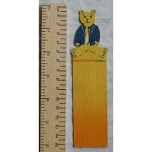 Wooden bookmark - Shearings Holidays - teddy bear