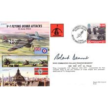 V-1 Flying Bomb Attacks WW2 Roland Beaumont Hand Signed FDC