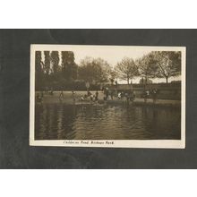 Postcard London Fulham Bishops Park Childrens Pond 1915