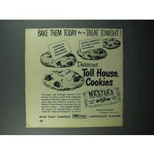 1950 Nestle's Chocolate Ad - Toll House Cookies