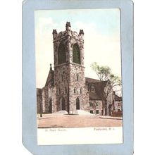 Rhode Island Pawtucket Postcard St Paul's Church~1105