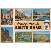 Greeetings From South Hams Devon Postcard Multi View