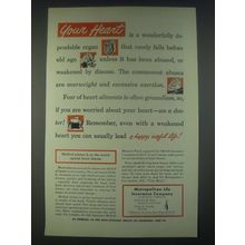1947 Metropolitan Life Insurance Ad - Your Heart