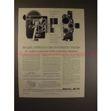 1959 Bolex H-16REX Movie Camera Ad - Fingertip Fades!!