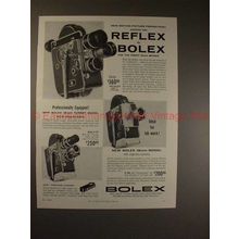 1959 Bolex H-16 Reflex, H-16T, H-16M Movie Camera Ad!!