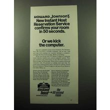 1969 Howard Johnson's Hotel Ad - Instant Host