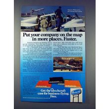 1977 Beechcraft Baron 58 Plane Ad - On the Map!