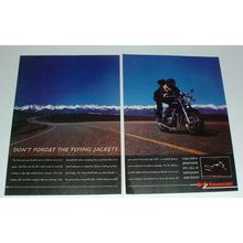 1992 Kawasaki Zephyr Motorcycle Ad - Flying Jackets