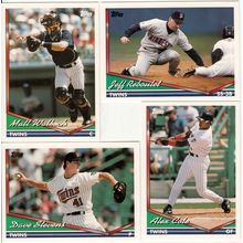 1994 Topps Minnesota Twins traded team set- 4 cards- factory set fresh!