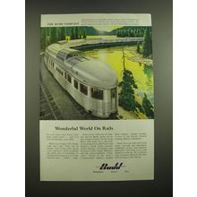 1955 Budd Dome Cars Ad - Wonderful World on Rails