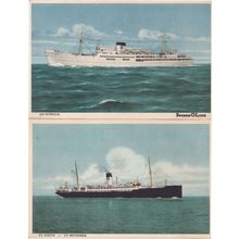 SS Patricia Seucia Britannia 2x Swedish Lloyd Ship Old Postcard s