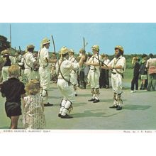 Morris Dancers Dancing Blakeney Quay Norfolk 1980s Postcard