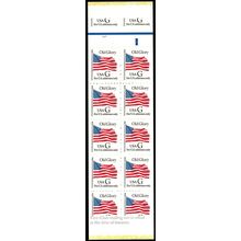 2883a Var, Mint ODD MISCUT Booklet Pane of Ten Stamps Error - Stuart Katz
