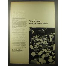 1954 The New York Times Ad - Why so many men just to edit copy?