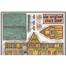 Build A Cake Shop Bakery Novelty Rare 1970s Cut Out Postcard