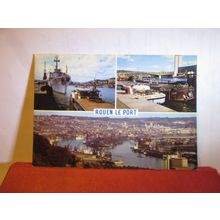 multiview, GRAND PORT DE TRANSIT, ROUEN, France unused postcard =