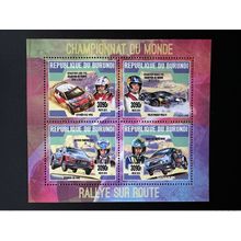 Burundi 2015/2016 Mi. 3587 - 3590 Rallye Loeb Ogier Paddon Ostberg Ford Citroën
