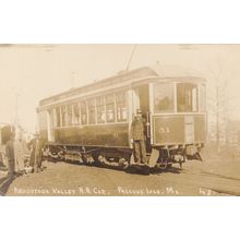 Presque Isle Maine Aroostook Valley Train Conductor Old USA Train Postcard