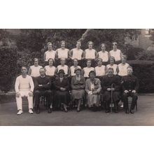 Womens & Military Chaplain Army Sports Team Maybe Hockey Real Photo Old Postcard